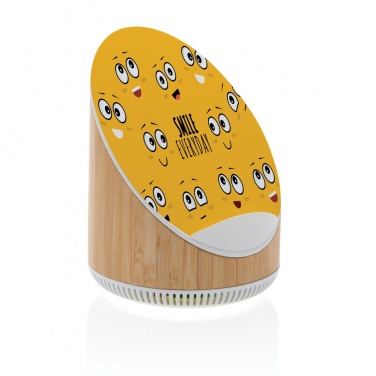 Logo trade reklaamkingid foto: Ovate bambusest 5W kõlar koos 15W juhtmevaba laadijaga