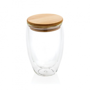 Logo trade firmakingituse pilt: Borosilikaatklaas bambuspuidust kaanega 350 ml