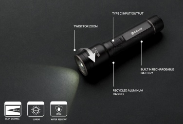 Logotrade ärikingitused pilt: RCS taaskasutatud alumiiniumist USB-taaslaetav raskeveokite taskulamp