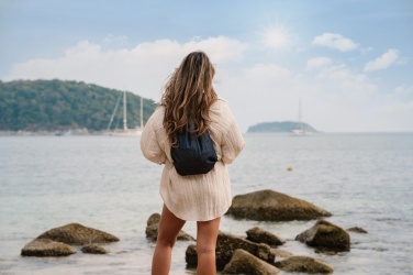 Logotrade reklaamkingi foto: Impact AWARE™ taaskasutatud teksariidest pingutusnööriga seljakott