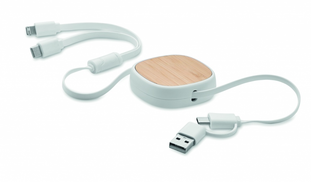 Logo trade reklaamkingituse pilt: Sissetõmmatav laadimis-USB-kaabel