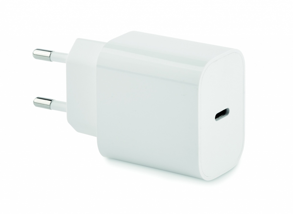 Logo trade firmakingi pilt: 20W 2-pordiline USB-laadija EU pistik