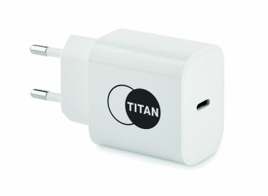 Logo trade reklaamkingitused foto: 20W 2-pordiline USB-laadija EU pistik