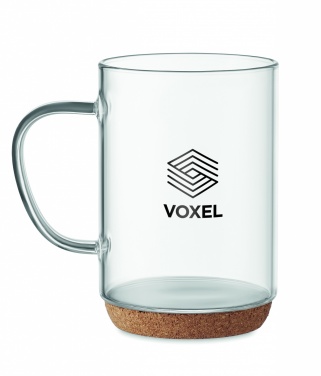 Logotrade ärikingituse foto: Korgipõhjaga klaaskruus 400ml