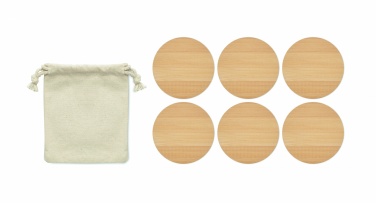 Logo trade reklaamkingi pilt: Komplektis 6 bambusest rannaaluseid