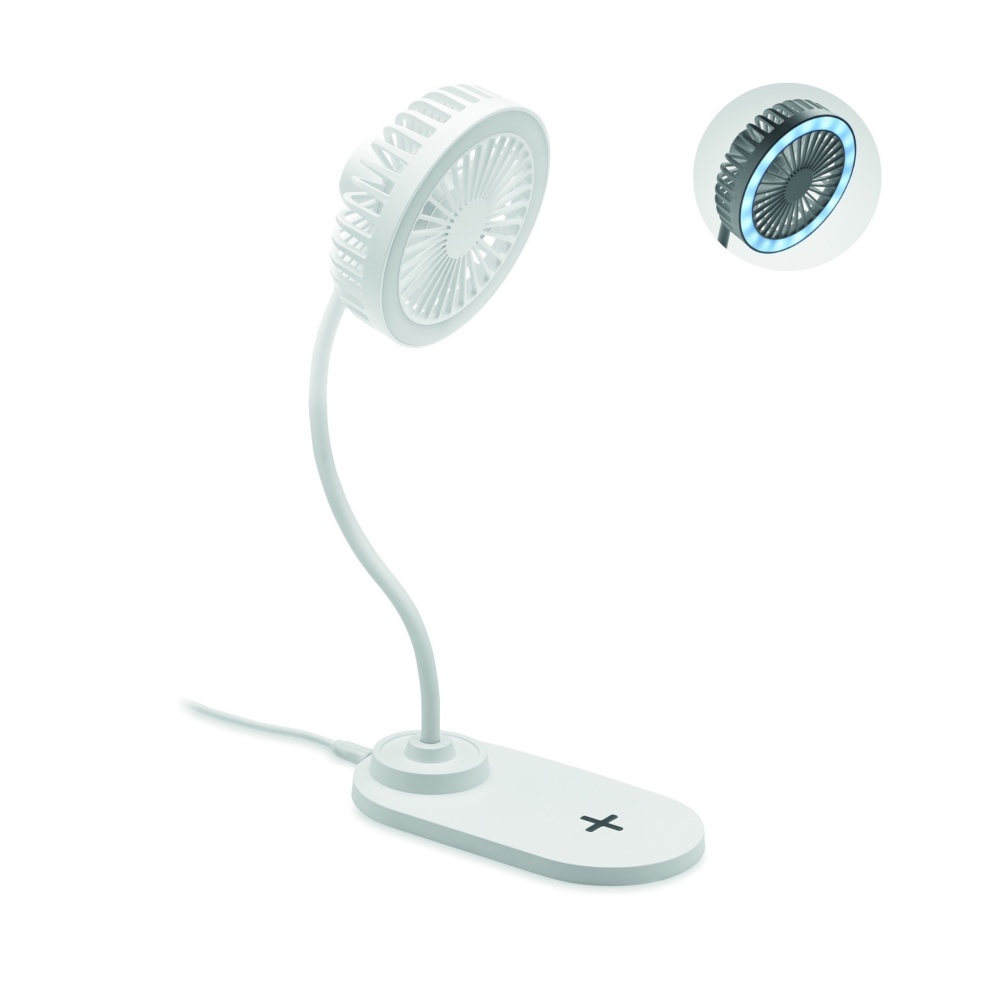 Logo trade firmakingituse pilt: Valgusega laualaadija ventilaator