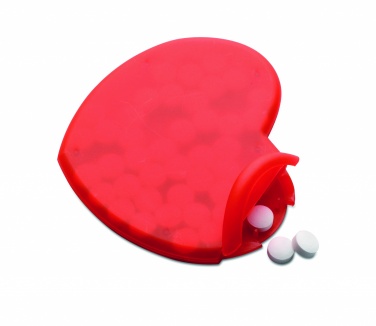 Logo trade reklaamtoote pilt: Südamekujuline karp piparmündipastillidega