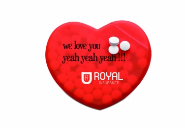 Logotrade reklaamkingi foto: Südamekujuline karp piparmündipastillidega