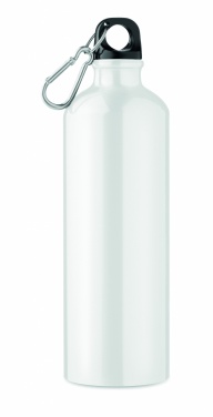 Logotrade ärikingituse foto: Ühekordse seinaga 750 ml alumiiniumist pudel koos karabiiniga, kohandatava trükilahendusega