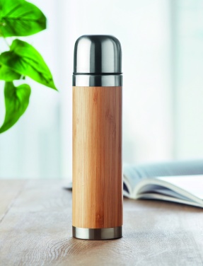 Logo trade reklaamkingi pilt: Topeltseintega bambusest termos 400ml CHAN BAMBOO