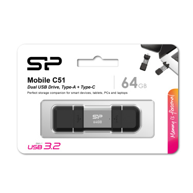 Logo trade ärikingituse pilt: Mälupulk Silicon Power Mobile – C51 3.2, 64GB