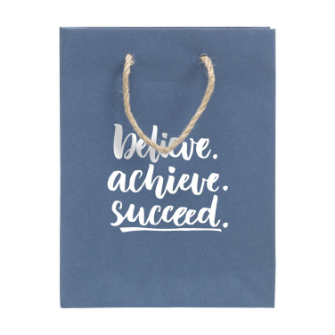 Logo trade meened foto: Taaskasutatud teksakiududega Leaf It kott (180 g/m²) S