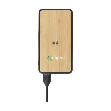 Logotrade firmakingituse foto: Boru Bamboo RCS taaskasutatud ABS Powerbanki juhtmeta laadija
