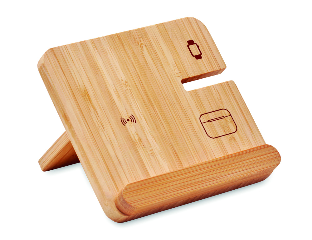 Logo trade firmakingituse pilt: BOOGAR kolm ühes 15 W juhtmeta laadija