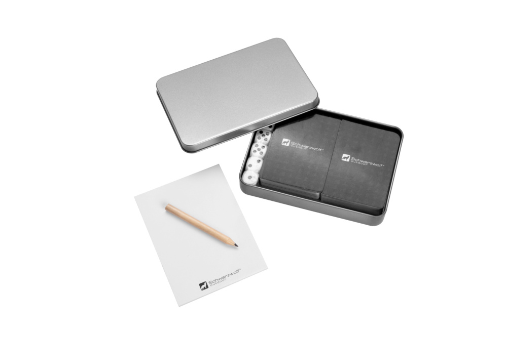 Logotrade firmakingitused pilt: Mängukaartide ja täringukomplekt MURRAY Schwarzwolf