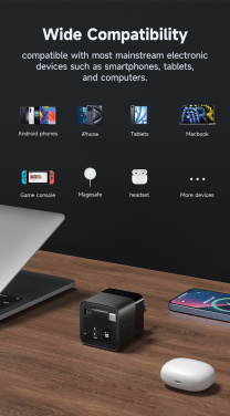 Logo trade ärikingituse pilt: Urban Vitamin Mendocino 65W GaN laadija sissetõmmatava kaabliga