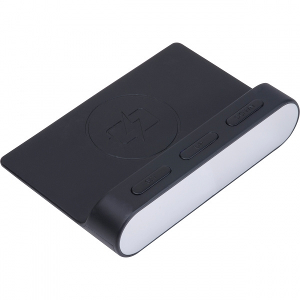 Logotrade meened pilt: Äratuskell ja juhtmevaba laadija ADELAIDE