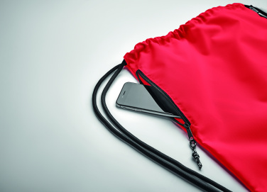 Logo trade firmakingi pilt: Suur nööriga kott 300D RPET