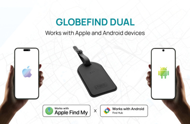 Logotrade firmakingituse foto: Globefind Dual RCS pagasisilt ülemaailmse asukoha määramisega