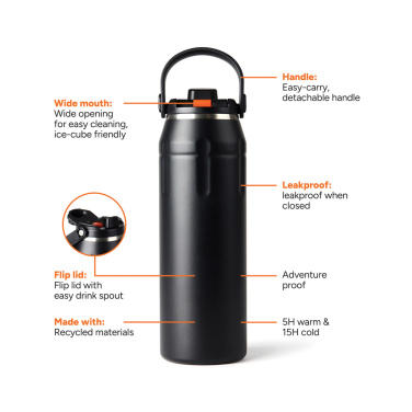Logotrade reklaamtoote foto: Nordic Drift Trail RCS isoleeritud spordipudel 940ml