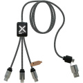 SCX.design C33 60W C-tüüpi laadimiskaabel kahekordse helendava logoga, Heather Black