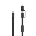 Arc RCS 60W 120 cm 2-ühes kiirlaadimiskaabel, must