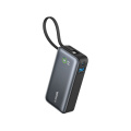 Anker Nano Power Bank 30W, sisseehitatud USB-C kaabel, must
