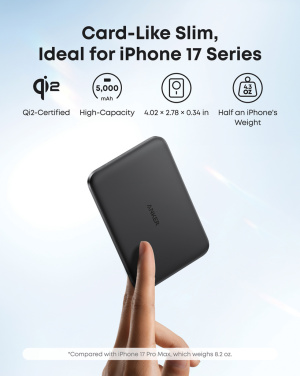 Logo trade reklaamkingi pilt: Anker Nano Wireless Power Bank 5K 15W MagGo slim Qi 2.0