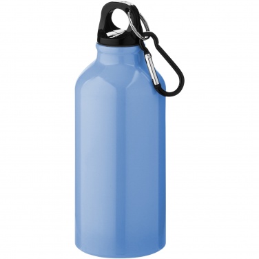 Logotrade mainostuote tuotekuva: Oregon 400 ml:n alumiininen vesipullo karabiinikoukulla