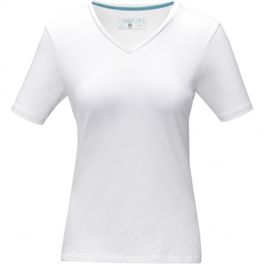 Logotrade mainostuote tuotekuva: Kawartha short sleeve women's organic V-neck t-shirt