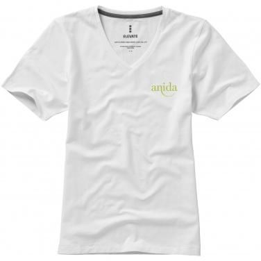 Logo trade mainoslahjat tuotekuva: Kawartha short sleeve women's organic V-neck t-shirt