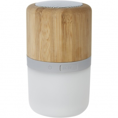 Logo trade mainoslahjat tuotekuva: Aurea Bluetooth® -kaiutin valolla, bambua 