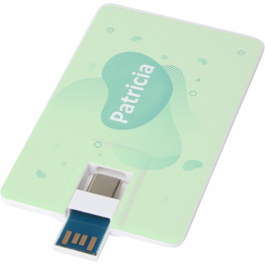 Logo trade liikelahjat mainoslahjat kuva: Duo Slim 64 Gt USB-asema, Type-C ja USB-A 3.0