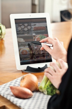 Logo trade mainostuotet tuotekuva: Chef-tablettiteline kosketuskynällä