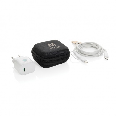 Logotrade liikelahjat mainoslahjat tuotekuva: Boost RCS kierrätetty PET 20W USB-C 2 kpl lataussetti