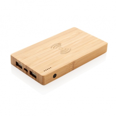 Logotrade liikelahja tuotekuva: Bamboo 4000 mAh:n langaton 5W varavirtalähde