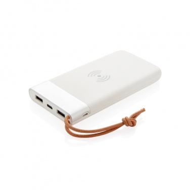 Logo trade mainoslahja ja liikelahja tuotekuva: Aria 8000 mAh 5 W:n langaton varavirtalähde