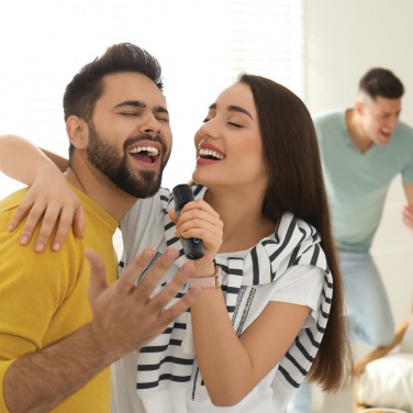 Logo trade mainostuote kuva: Singvibe RCS karaokesarja tuplamikrofonilla kierrätysmuovia