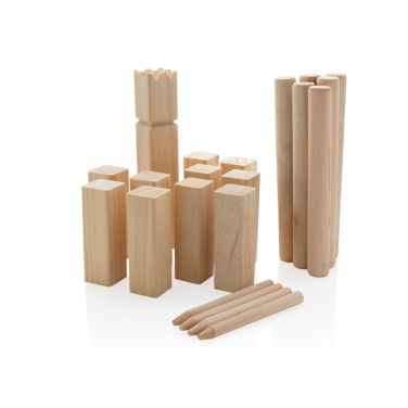 Logo trade mainoslahja ja liikelahja tuotekuva: Puinen kubb -setti