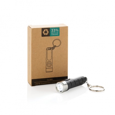 Logotrade liikelahja mainoslahja kuva: Globix RCS USB-ladattava avaimenperä taskulamppu