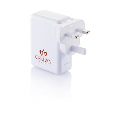 Logo trade liikelahja kuva: Matkapistoke 4 USB-portilla