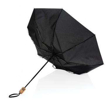 Logotrade liikelahja mainoslahja kuva: 21" Impact AWARE™ RPET 190T auto open/close bambusateenvarjo