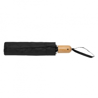 Logotrade mainostuotet kuva: 21" Impact AWARE™ RPET 190T auto open/close bambusateenvarjo