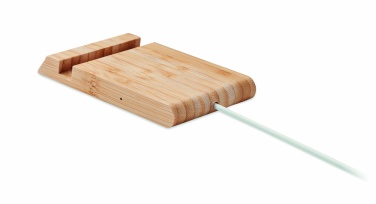 Logotrade mainoslahja tuotekuva: Bambu langaton laturi  10W ODOS
