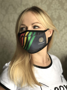 Logo trade mainoslahja kuva: MARS PRO puuvillanaamari (koko M), jossa on tasku ja HEPA-suodatin. 1380165