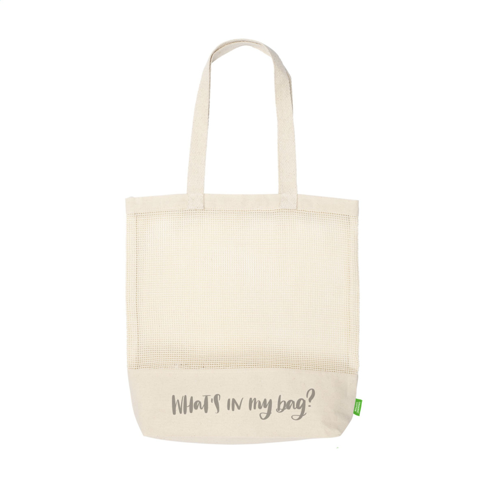 Logo trade mainoslahjat ja liikelahjat kuva: Natura Organic Mesh Shopper (180 g/m²) ostoskassi