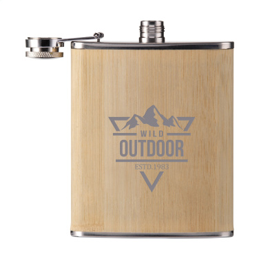 Logo trade liikelahjat mainoslahjat kuva: Hipflask Bamboo 200 ml juomapullo