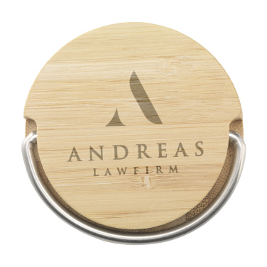 Logotrade mainoslahja tuotekuva: Nikko 330 ml bambu termopullo/termokuppi