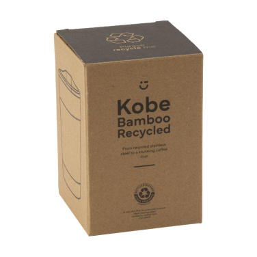Logo trade liikelahja mainoslahja tuotekuva: Kobe Bamboo RCS kierrätetystä teräksestä valmistettu 350 ml kahvikuppi