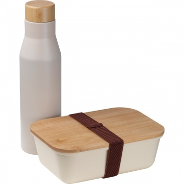 Logo trade mainostuotet tuotekuva: Setti Lunchbox ruostumattomasta teräspullolla Toronto